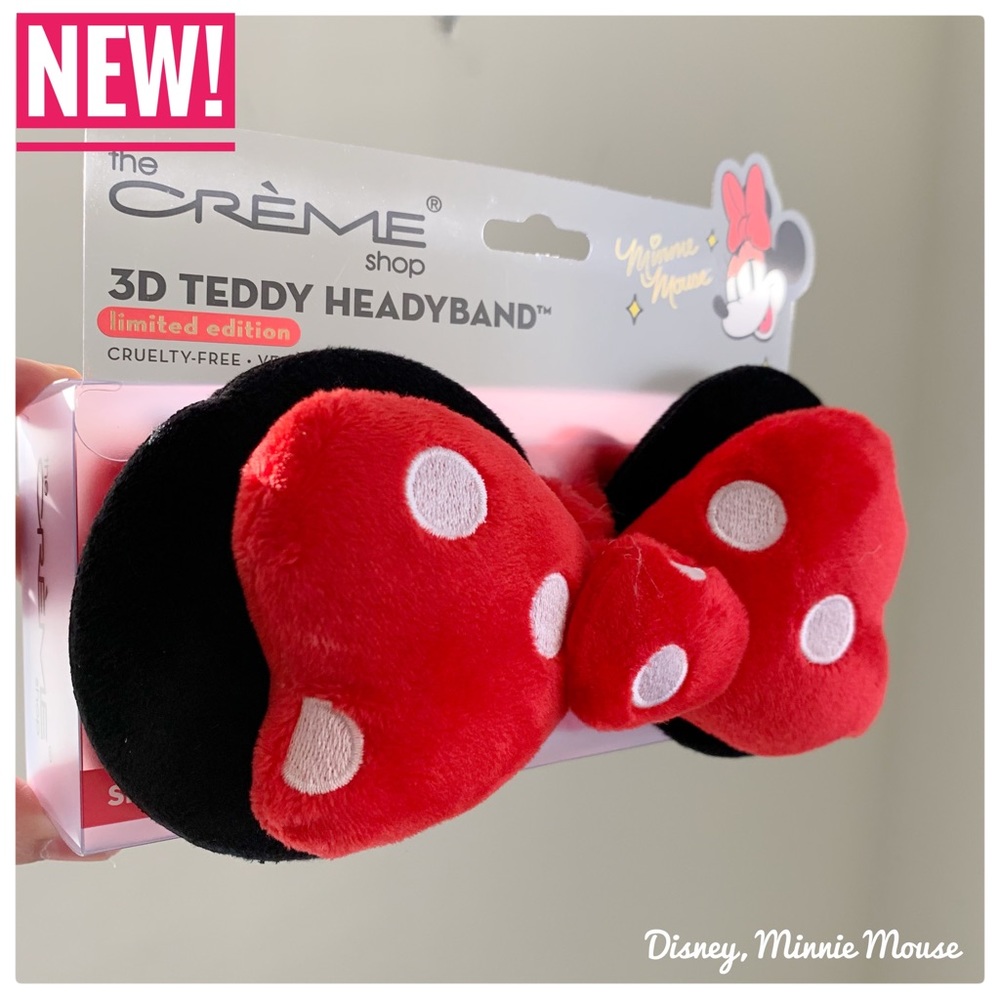 🎀(NWT) Limited Edition! Minnie Mouse Signature Plushie Spa Headband, Creme Shop